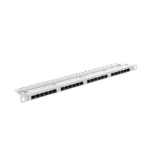 LANBERG PATCH PANEL 24 PORT 0,5U CAT.6 UTP GRAY