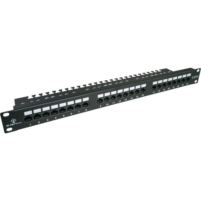 Alantec PK001 UTP cat.6 patch panel, 24 LSA ports with 1U 19&quot; shelf