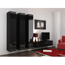 Cama Full cabinet VIGO '180' 180 / 40 / 30 black / black gloss