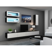 Cama Cabinet VIGO &quot;90&quot; full 90 / 35 / 32 black / white gloss