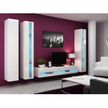 Cama Shelf unit VIGO NEW 180 / 40 / 30 white / white gloss