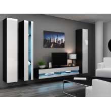 Cama Shelf unit VIGO NEW 180 / 40 / 30 black / white gloss