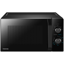 Microwave oven, volume 20L, mechanical control, 800W, 5 power levels, LED lighting, defrosting, cooking end signal, blac