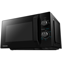 Microwave oven, volume 20L, mechanical control, 800W, 5 power levels, LED lighting, defrosting, cooking end signal, blac