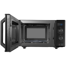 3-in-1 Microwave Oven with Grill and Combination Hob, 23 Litres, Rotating Plate with Storage, Timer, Built-in LED Lights