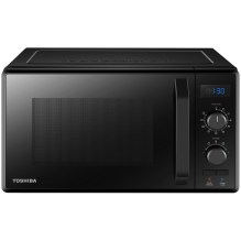 3-in-1 Microwave Oven with Grill and Combination Hob, 23 Litres, Rotating Plate with Storage, Timer, Built-in LED Lights