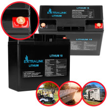 EXTRALINK LiFePO4 Battery 12.8V 18Ah