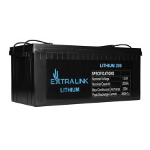 EXTRALINK LiFePO4 Battery 12.8V 200Ah