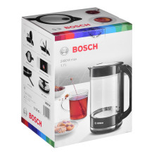 Bosch TWK70B03 elektrinis virdulys 1,7 L 2400 W juodas, skaidrus