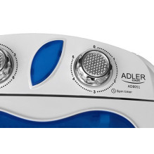 Adler AD 8051 skalbimo mašina Iš viršaus 3 kg Mėlyna, Balta