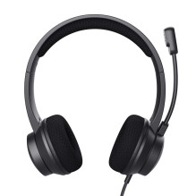 Pasitikėkite „Ayda“ ausinėmis laidinėmis galvos juostelėmis skambučiais / muzika A tipo USB juoda