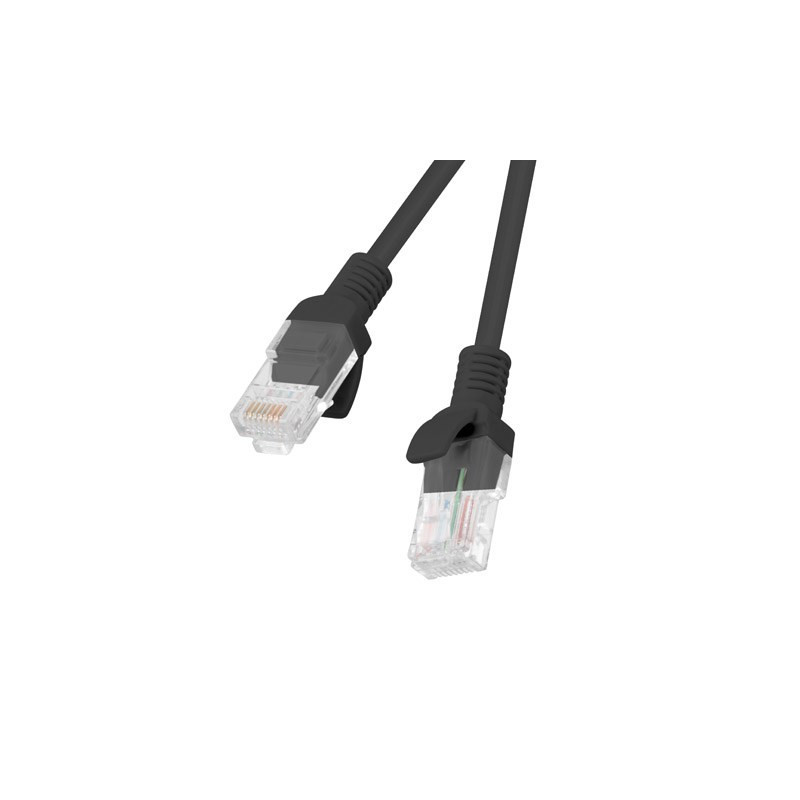 Lanberg PCU6-10CC-0100-BK networking cable Black 1 m Cat6 U / UTP (UTP)