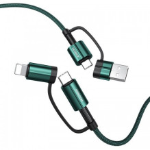 USB Kabelis Joyroom &quot;4in1&quot; žalias 180cm (iki 60W)