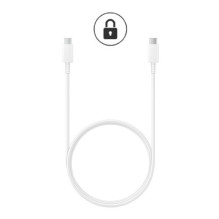 USB Kabelis Samsung EP-DN975BWE baltas &quot;Type-C / Type-C&quot; 100cm originalus (iki 5A)