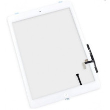 Lietimui jautrus stikliukas skirtas Apple iPad Air baltas su home mygtuku ir laikikliais originalus