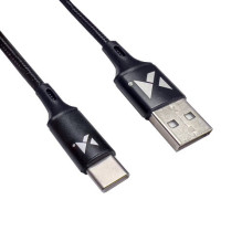 USB Kabelis Wozinsky &quot;WUC-C2B&quot; juodas &quot;Type-C&quot; 200cm