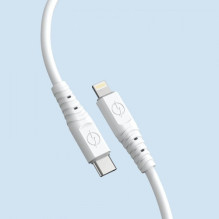 USB Kabelis Dudao &quot;TGL3X&quot; baltas &quot;Type-C / Lightning&quot; 100cm (iki 65W / 6A)