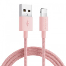USB Kabelis Joyroom &quot;S-1030M13&quot; rožinis &quot;Lightning&quot; 100cm