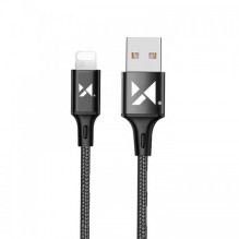 USB Kabelis Wozinsky &quot;WUC-L2B&quot; juodas &quot;Lightning&quot; 200cm