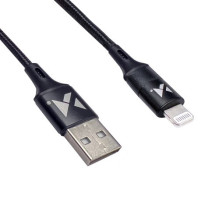 USB Kabelis Wozinsky &quot;WUC-L2B&quot; juodas &quot;Lightning&quot; 200cm