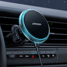 Automobilinis laikiklis Joyroom &quot;JR-ZS291&quot; sidabrinis (15W / Magsafe Compatible) (magnetinis / grotelėms)