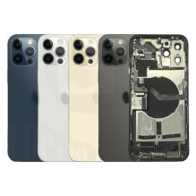 Galinis dangtelis skirtas iPhone 12 Pro Max / Gold / (Pilnas korpusas + Smulkios dalys) / OEM