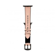 Connect Watch 38 / 40 / 41mm Silicone patch Leather Strap (132mm M / L) Pink Sand