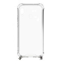 Samsung A20e Silicone TPU Transparent with Necklace Strap Space Gray