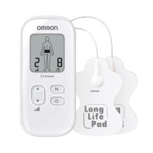 Omron E3 intensyvi transkutaninė elektrinė nervų stimuliacija (TENS) balta