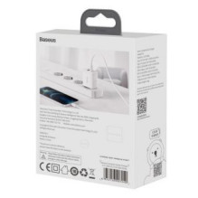 Baseus Baseus Compact fast charger USB / USB Type C 20W 3A Power Delivery Quick Charge 3.0 white (CCXJ-B02) White