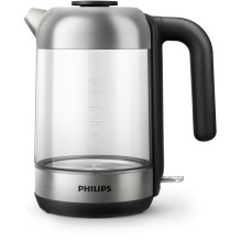 Philips 5000 series HD9339 / 80 electric kettle 1.7 L 2200 W Black, Stainless steel, Transparent