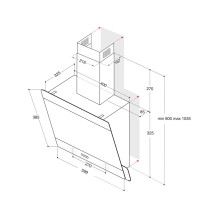 Whirlpool AKR 65F LM K Chimney hood, black