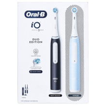 Braun Oral-B iO 3 elektrinių dantų šepetėlių rinkinys DUO BLACK &amp; BLUE