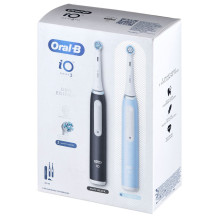 Braun Oral-B iO 3 elektrinių dantų šepetėlių rinkinys DUO BLACK &amp; BLUE