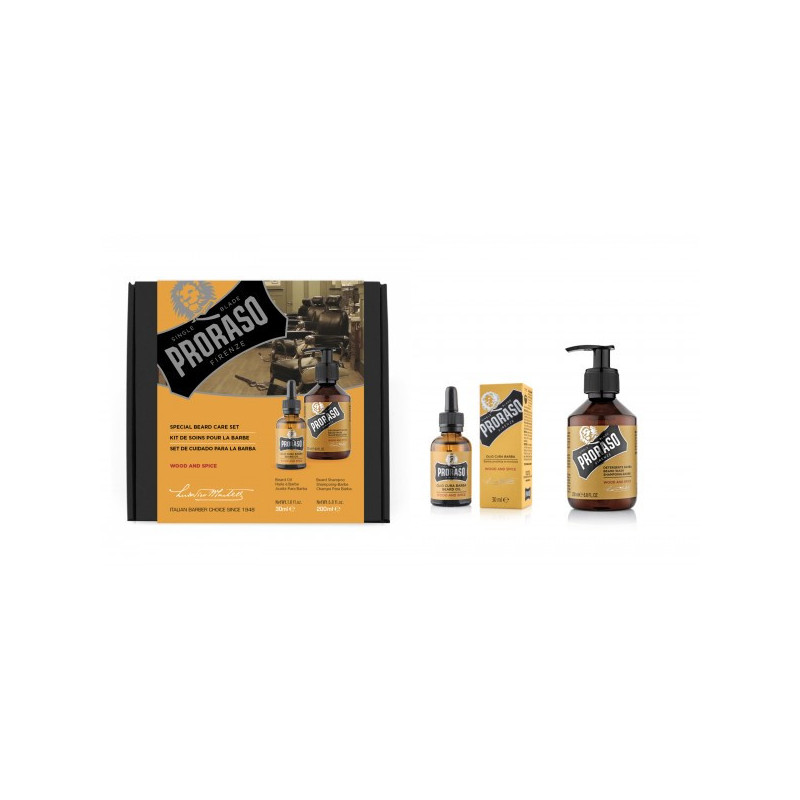 Duo Pack Wood & Spice Beard Oil & Shampoo Barzdos priežiūros rinkinys, 1vnt