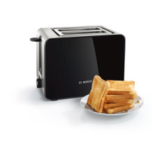 Bosch TAT7203 toaster 2 slice(s) 1050 W Black, Stainless steel