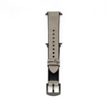 Connect Watch 38 / 40 / 41mm Silicone patch Leather Strap (132mm M / L) Silver