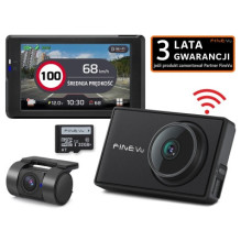 Finevu gx7000 wifi vaizdo registratorius - qhd+fhd registratorius gps radarai, 32gb kortelė