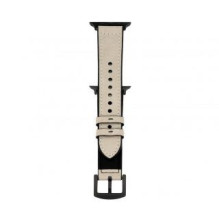 „Connect Watch“ 38 / 40 / 41 mm silikoninis odinis dirželis (132 mm M / L) baltas