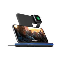 CP 3in1 15W Wireless Magsafe Qi Charger Stand Black Blue