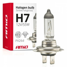 halogeninė lemputė h7 12v 55w UV filtras (e4) amio-01156