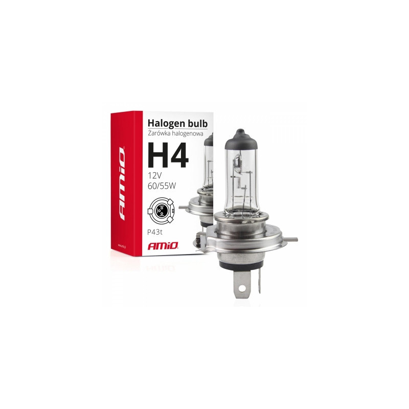 halogen bulb h4 12v 60/ 55w uv filter (e4) amio-01268