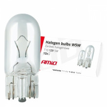 halogen bulbs w5w t10 5w w2.1x9.5d 12v 10pcs. (e4)amio-01483