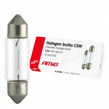 halogen bulbs c5w festoon 36mm 12v 10 pcs. amio-01486