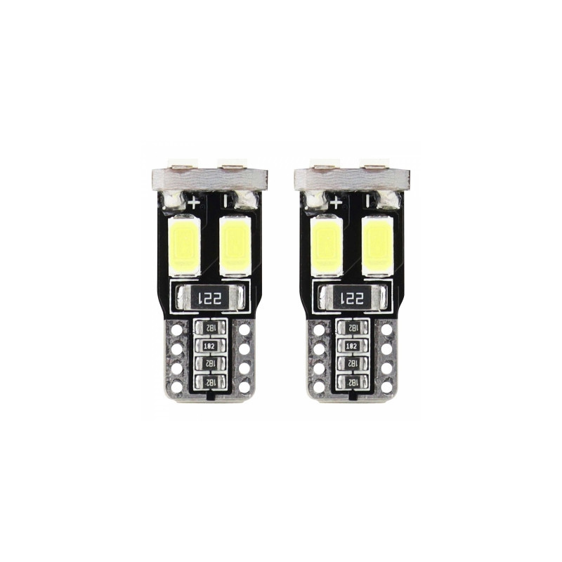 LED bulbs canbus 6smd 5730 t10 w5w white amio-01622