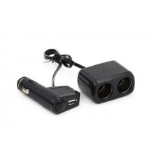 Cigarečių žiebtuvėlio skirstytuvas soc1 2+1 usb amio-01029