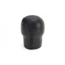 Liftable leather gear knob, black threads, amio-01757