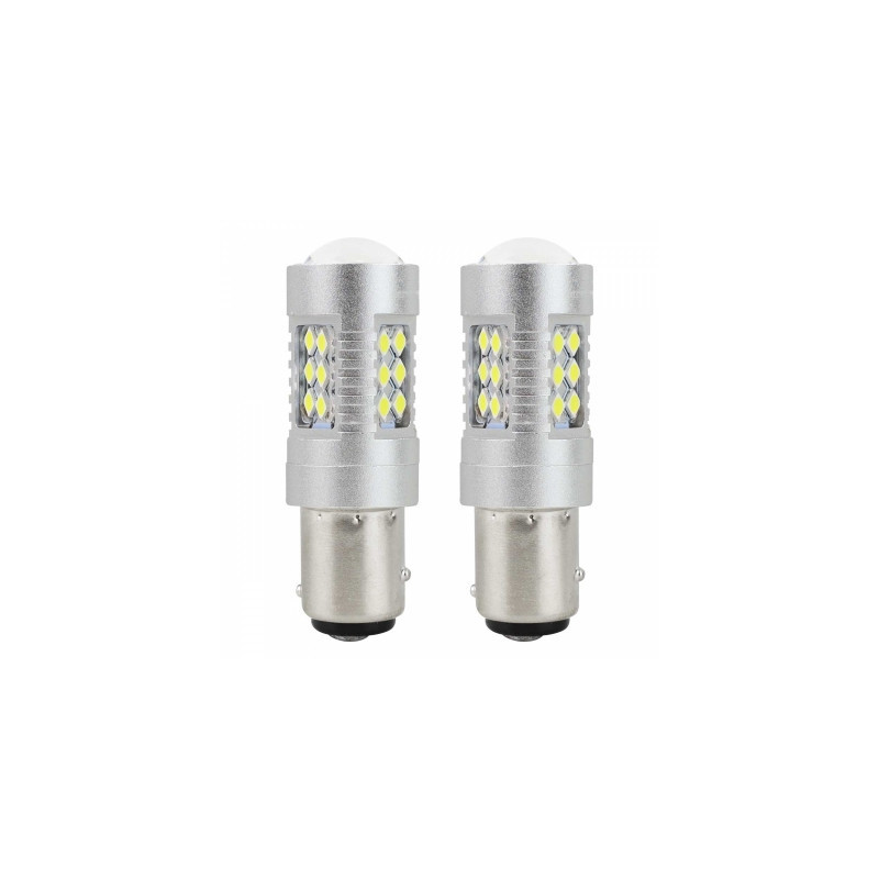 LED bulbs canbus 3030 24smd 1157 bay15d p21/ 5w white 12v 24v amio-01438