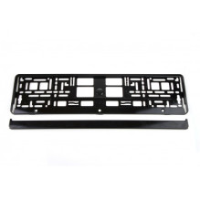 License plate frame, black...