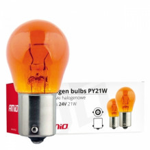 halogen bulbs py21w ba15s 24v 21w amber 10 pcs. (e8) amio-01005